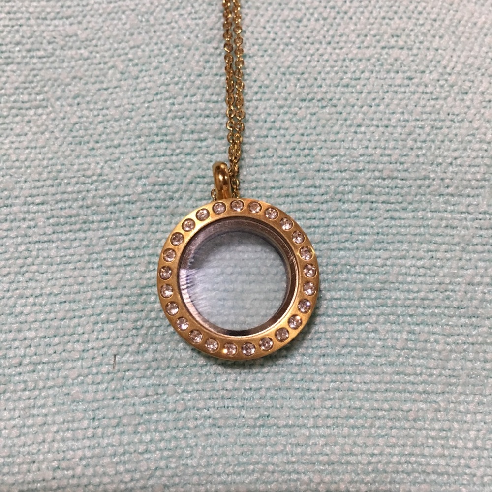 Gold Origami Owl Locket Set